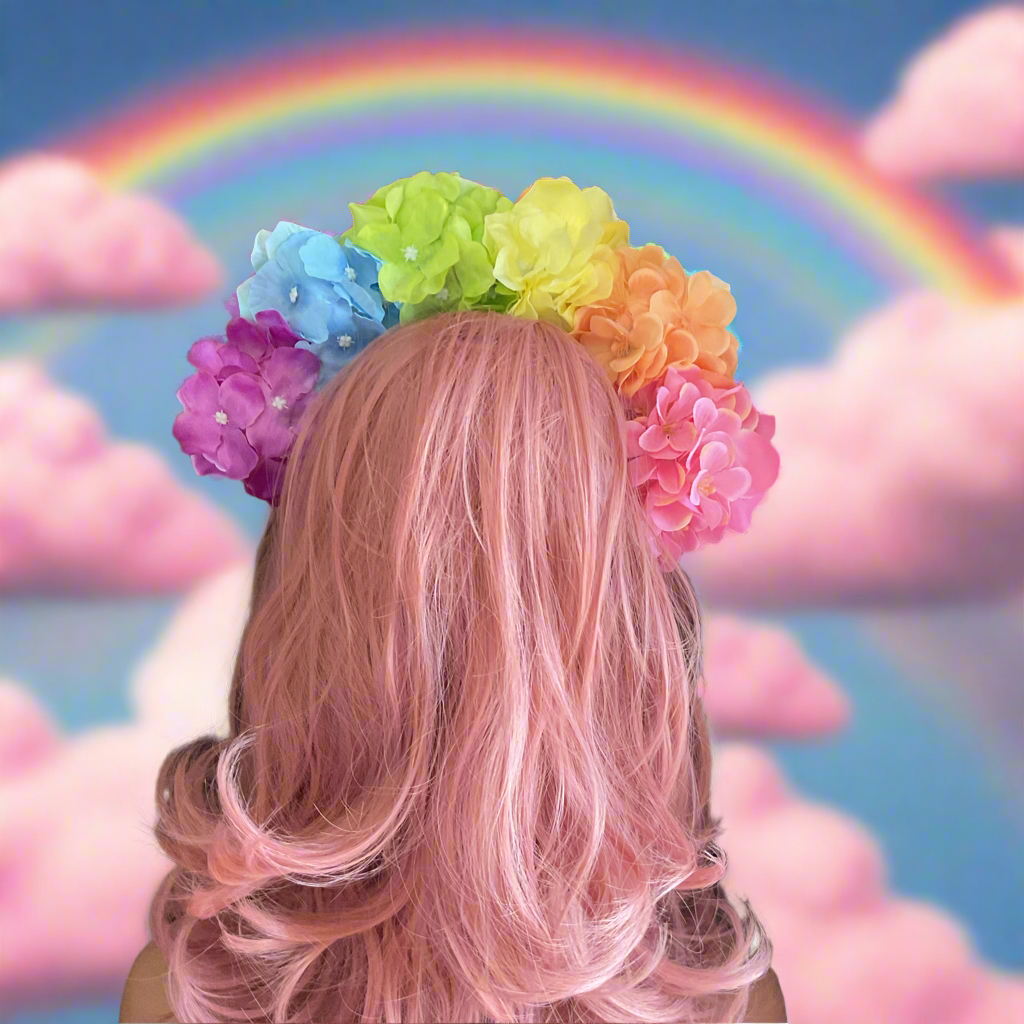 PASTEL PRIDE - RAINBOW FLOWER CROWN