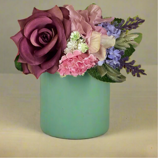 KELLY - hair flower cluster - purple & pink