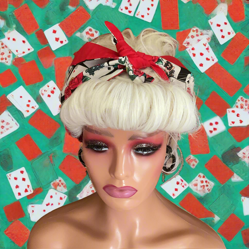 OLD SCHOOL PLAYING CARDS - vintage inspired do-rag