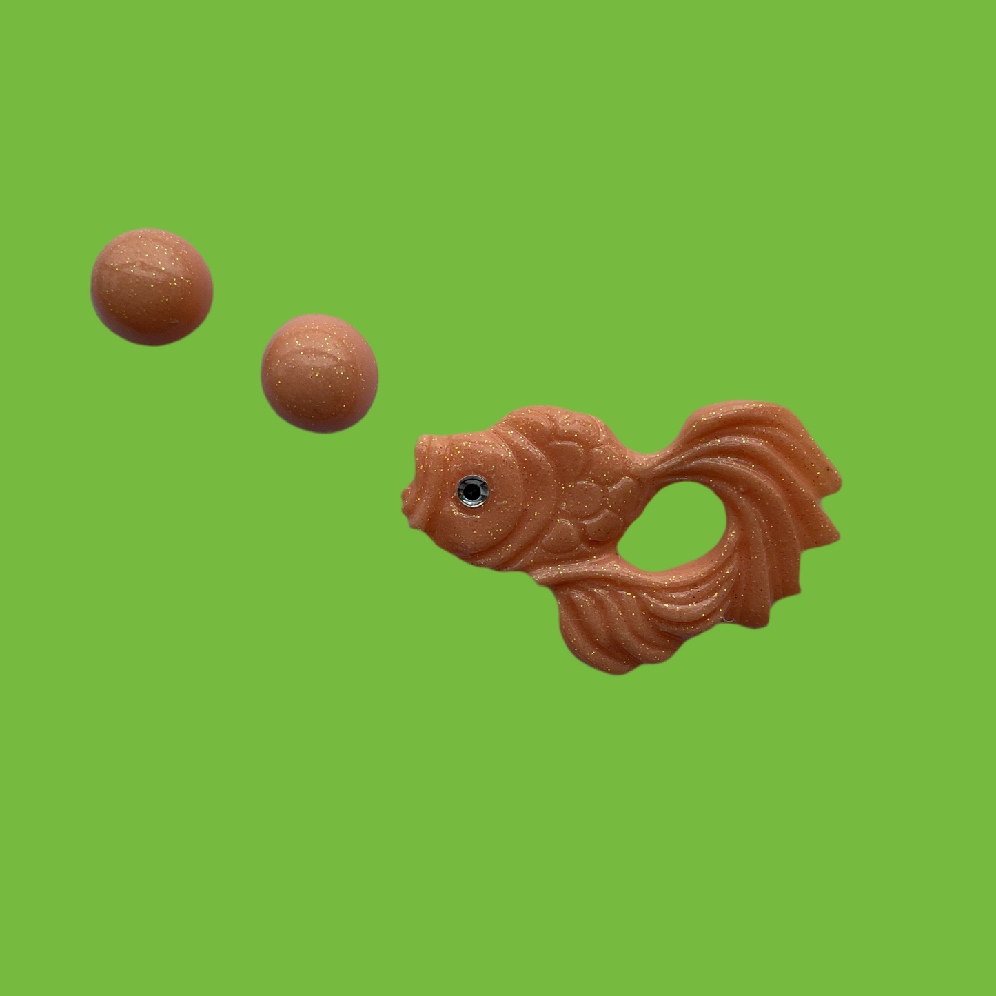 KOI SET - earrings and brooch - apricot