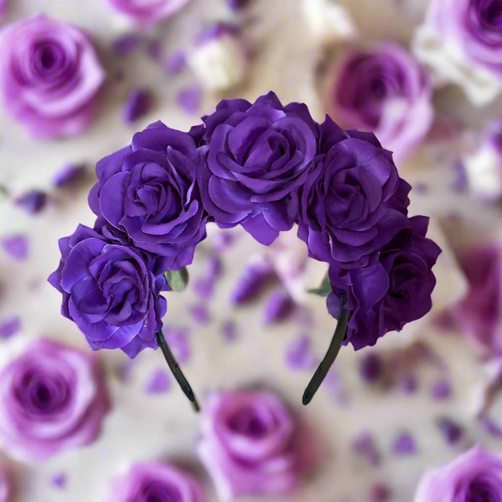 FRIDA - rose flowercrown - Purple