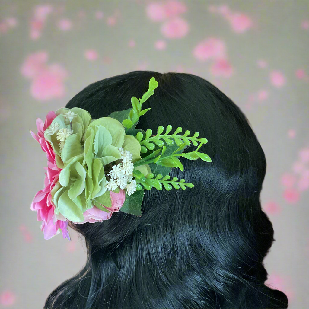 SECONDS- PAMELA - Large flower cluster - pink & green