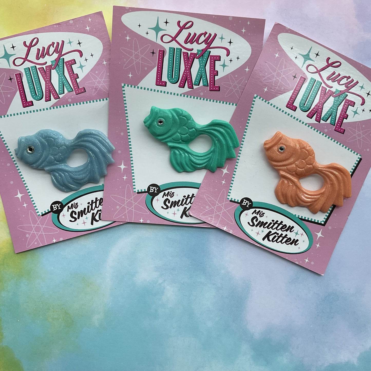 KOI - goldfish brooch - various colours