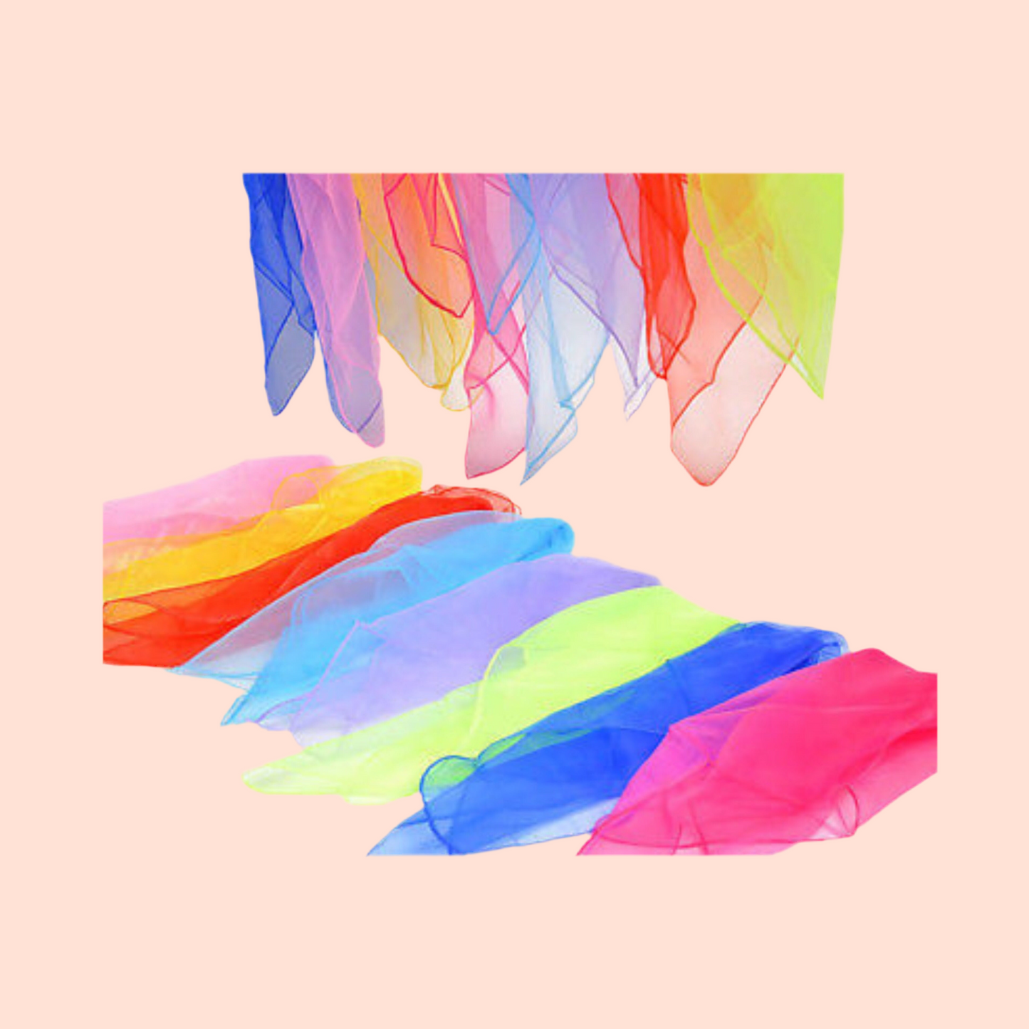 NYLON chiffon scarf - 70cm square - various colours