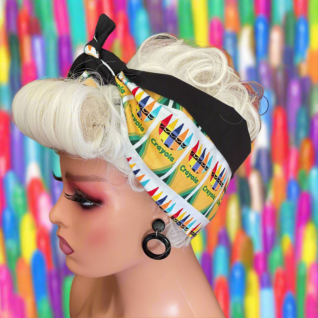 CRAYOLA CRAYONS - vintage inspired do-rag