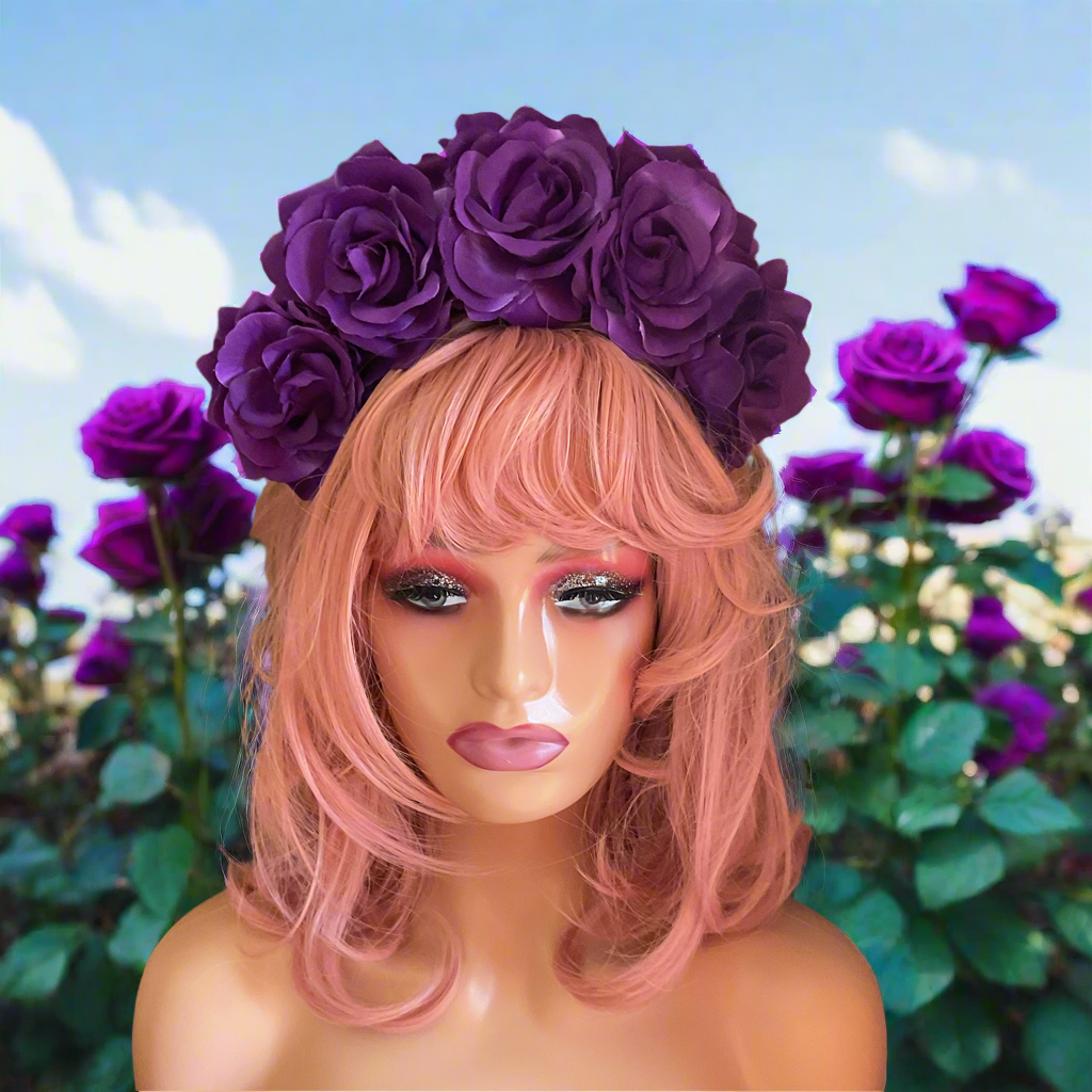 FRIDA - rose flowercrown - Purple
