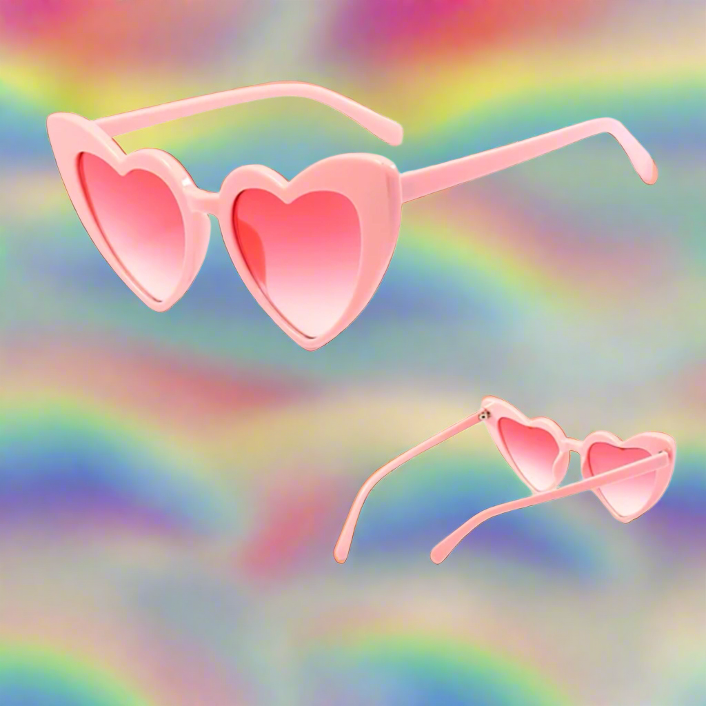 HEART sunglasses - PINK / Pink lens 400UV