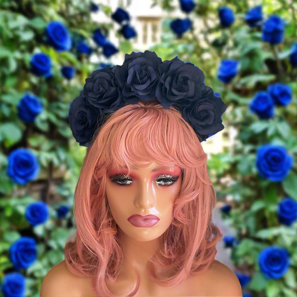 FRIDA - rose flowercrown - Navy Blue