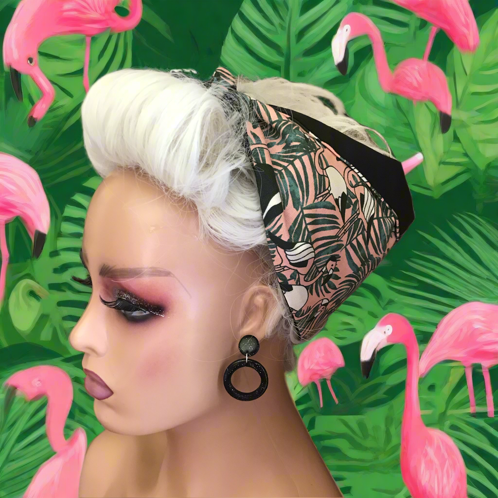 FLAMINGO FLING - vintage inspired do- rag