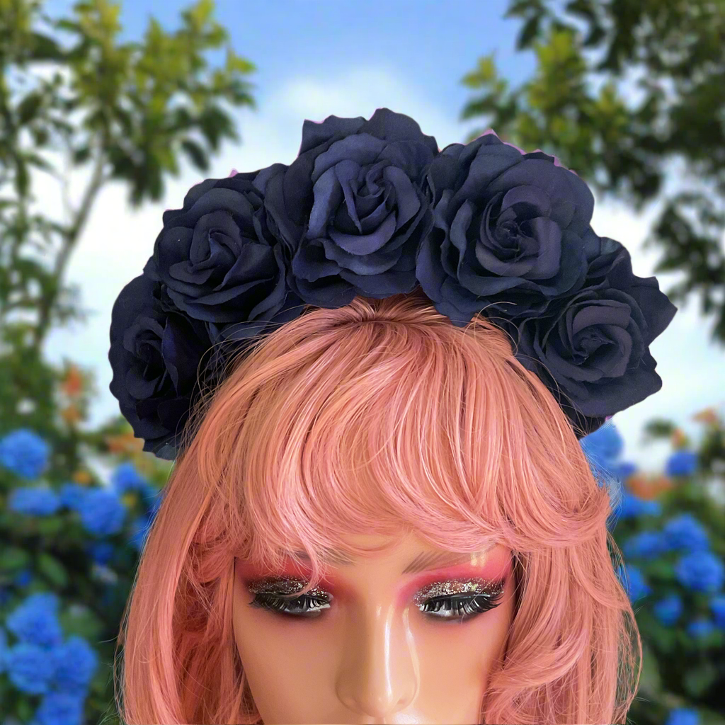 FRIDA - rose flowercrown - Navy Blue