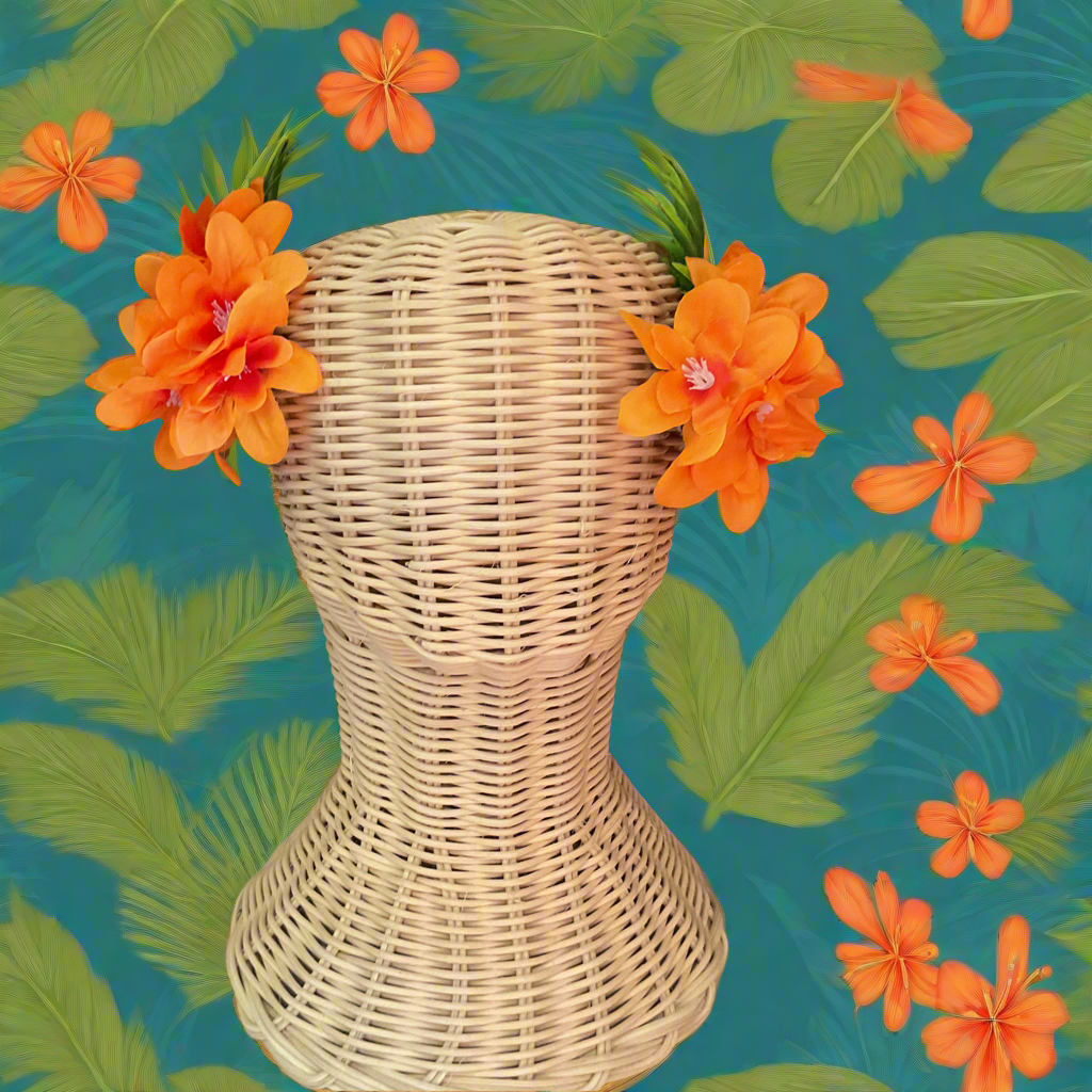 LEHUA - Tropical Arabian Jasmine cluster hair flower - Orange