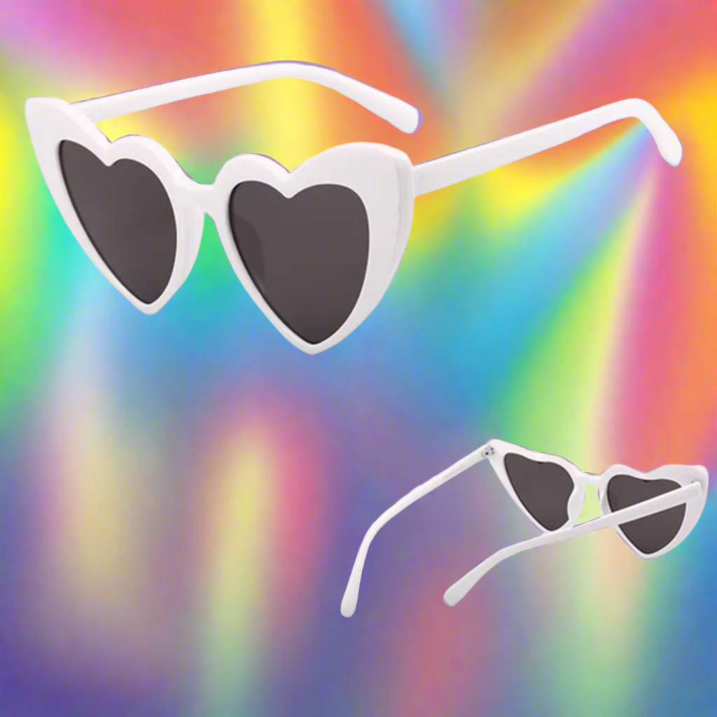 HEART sunglasses - WHITE 400UV