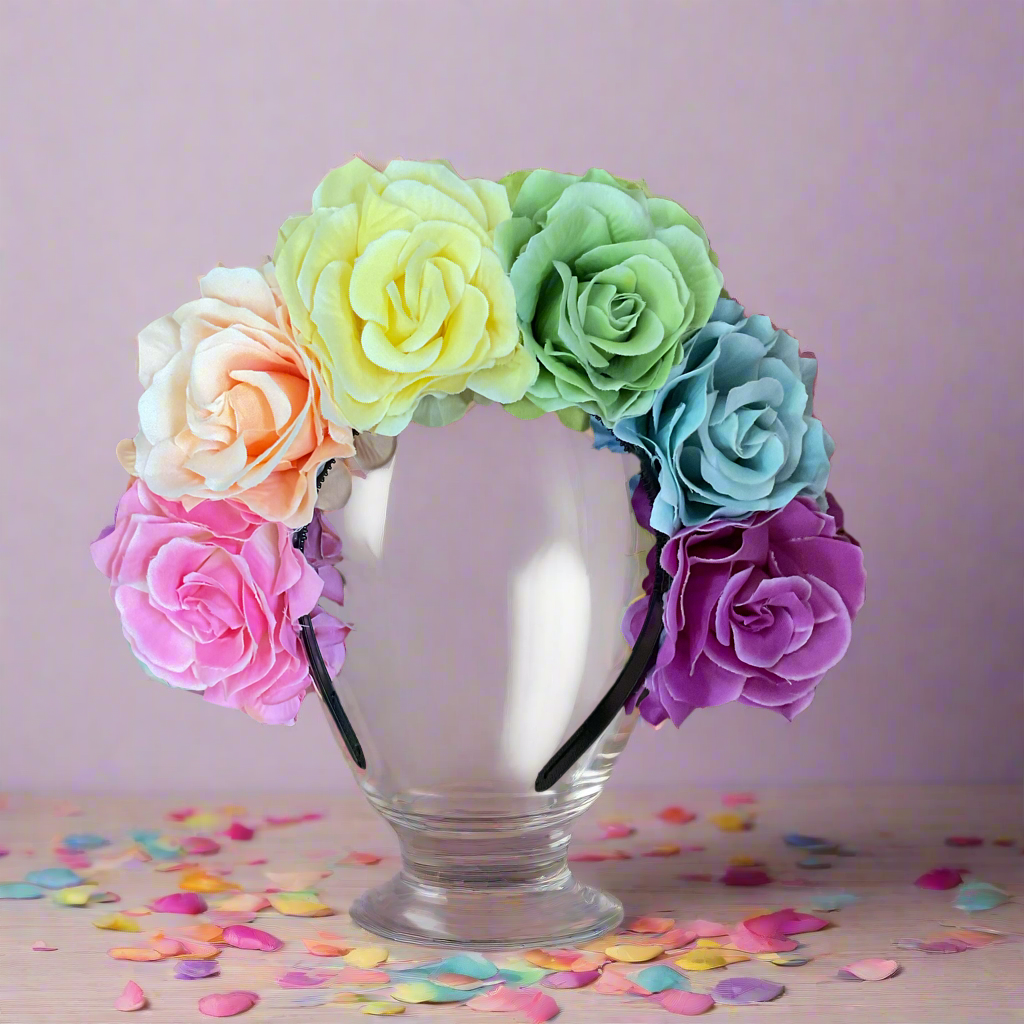 PASTEL PRIDE - RAINBOW FLOWER CROWN