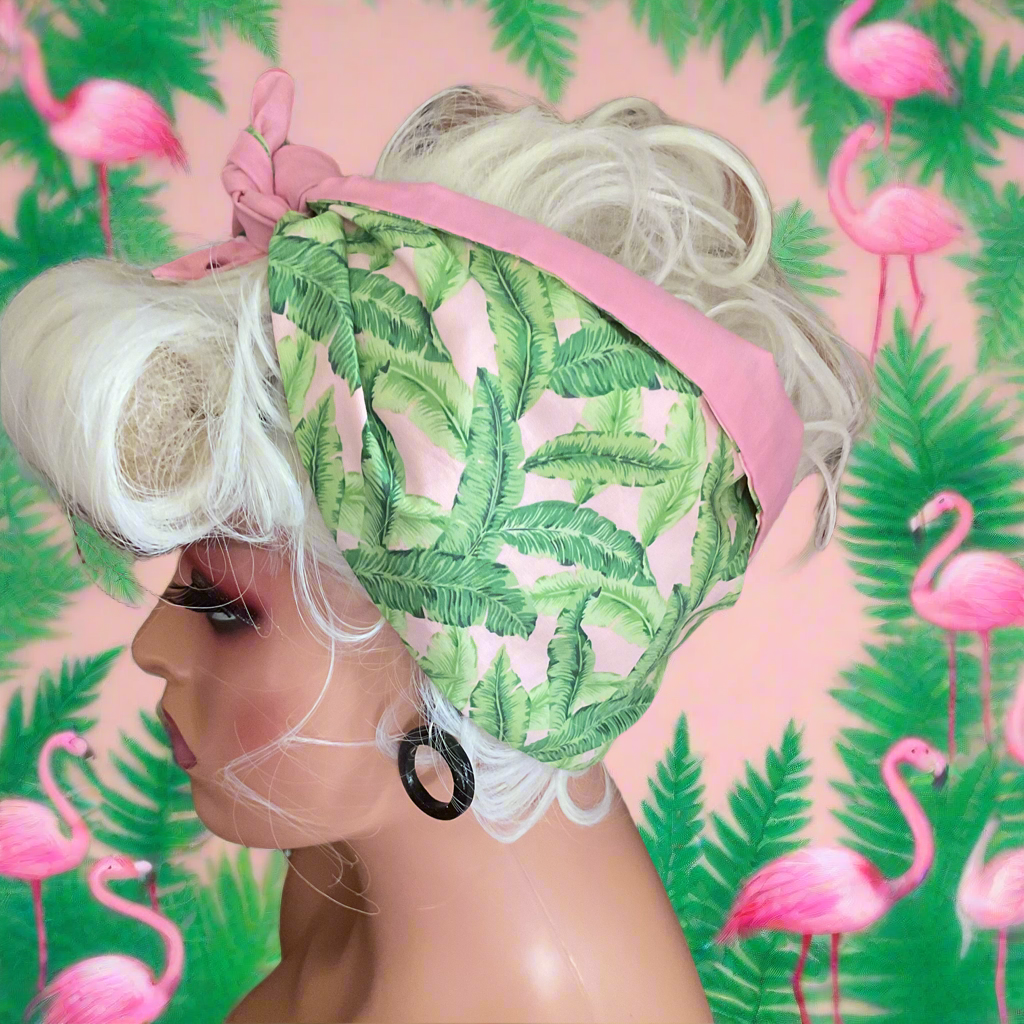 GREEN FERN - vintage inspired do-rag