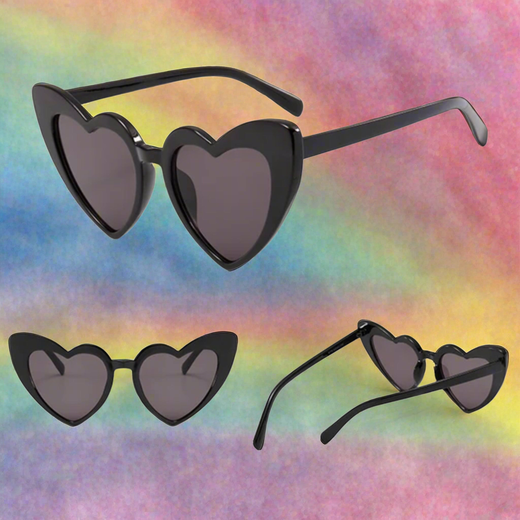HEART sunglasses - BLACK 400UV