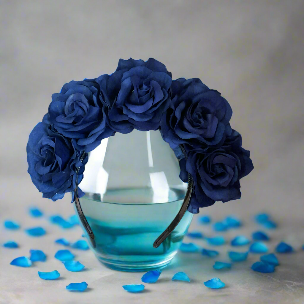 FRIDA - rose flowercrown - Navy Blue
