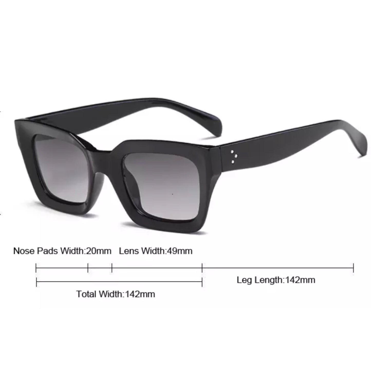 Retro square frame sunglasses - GREEN
