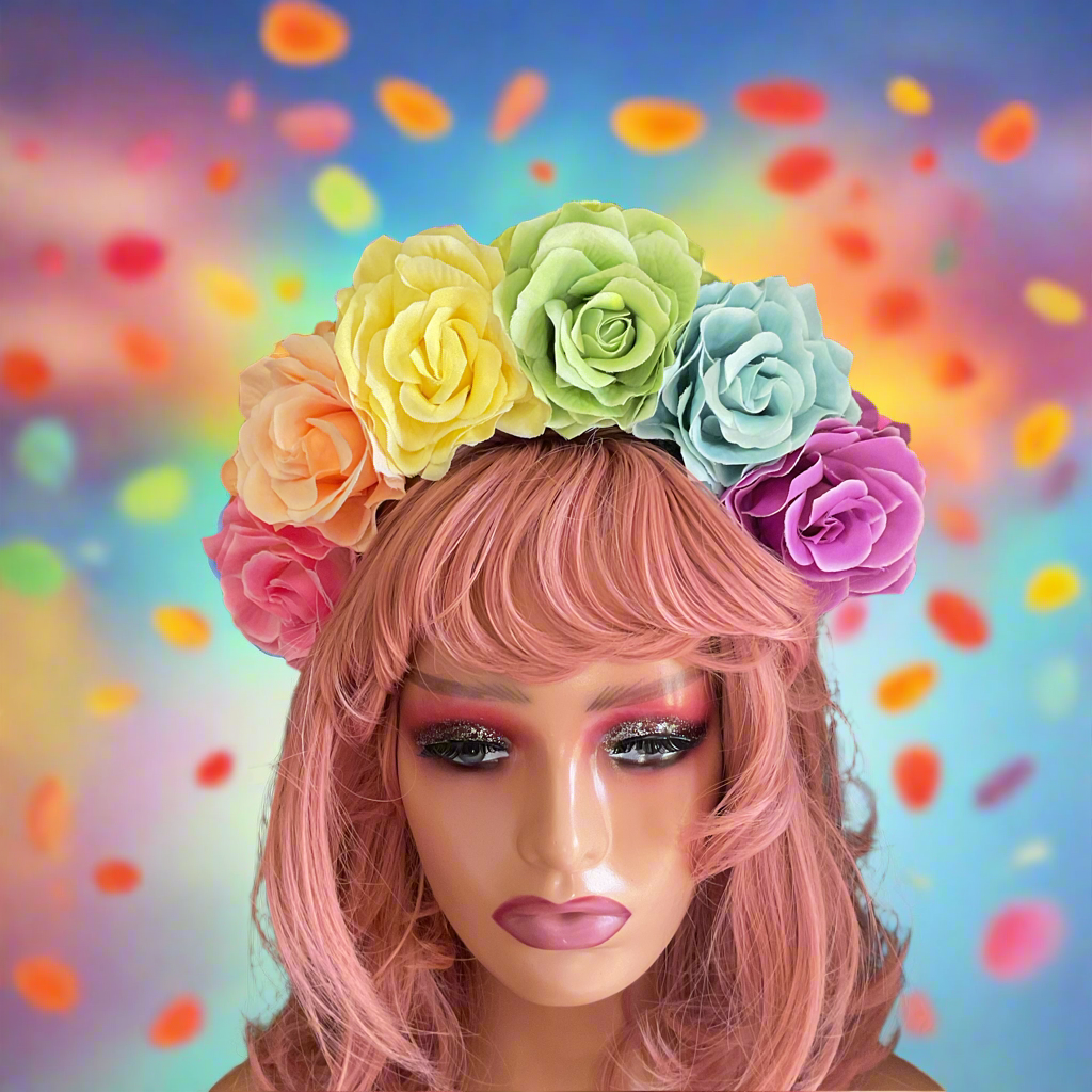 PASTEL PRIDE - RAINBOW FLOWER CROWN