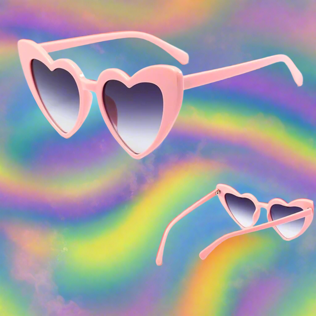 HEART sunglasses - PINK 400UV