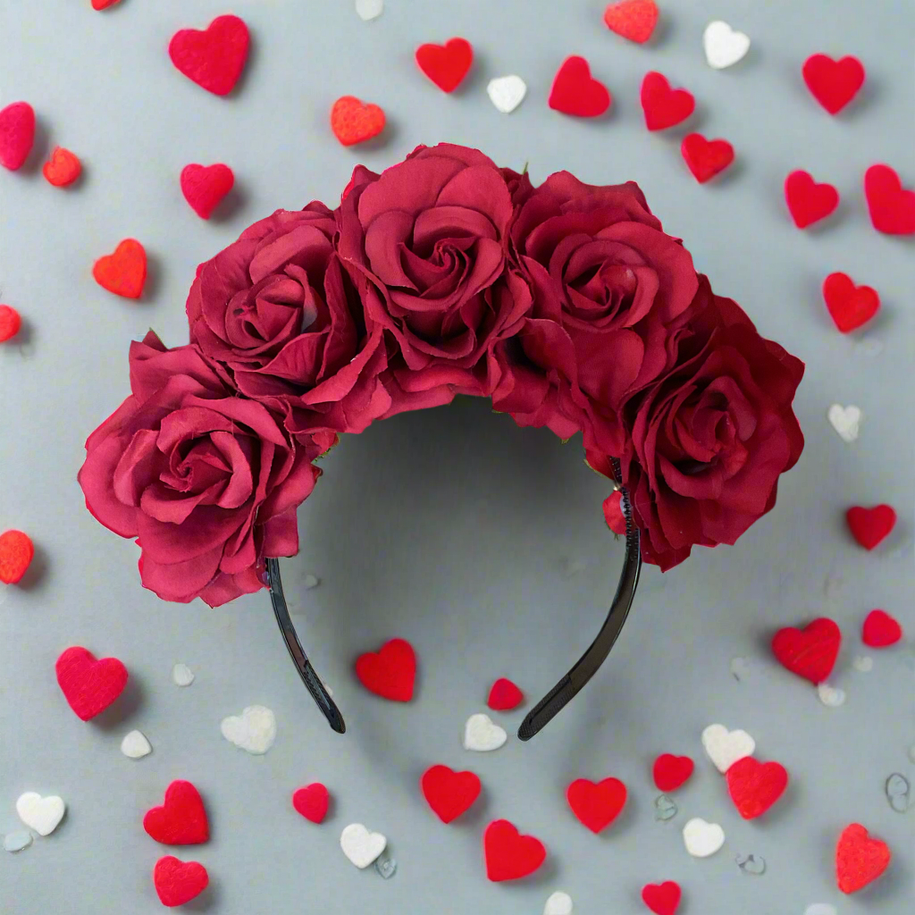 FRIDA - rose flowercrown - Red