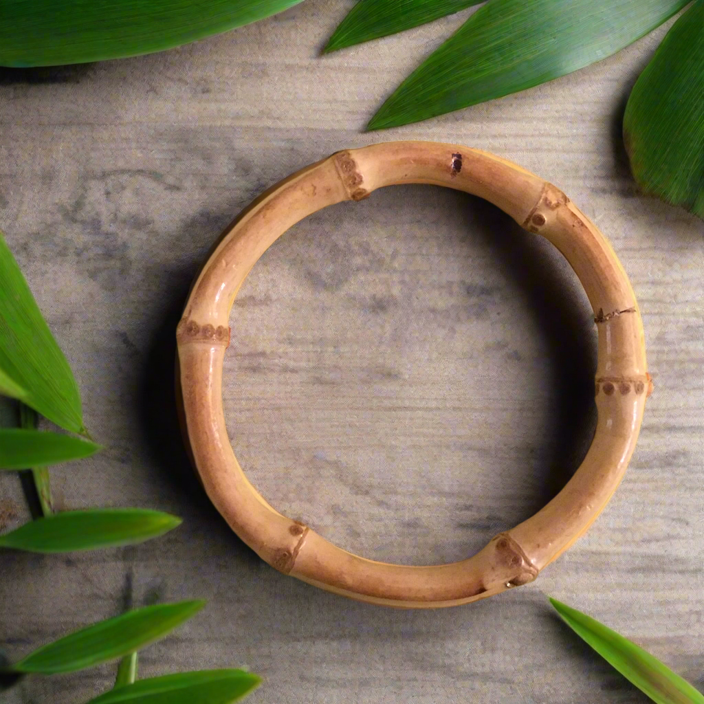 PLUS SIZE - Bamboo bangles - natural