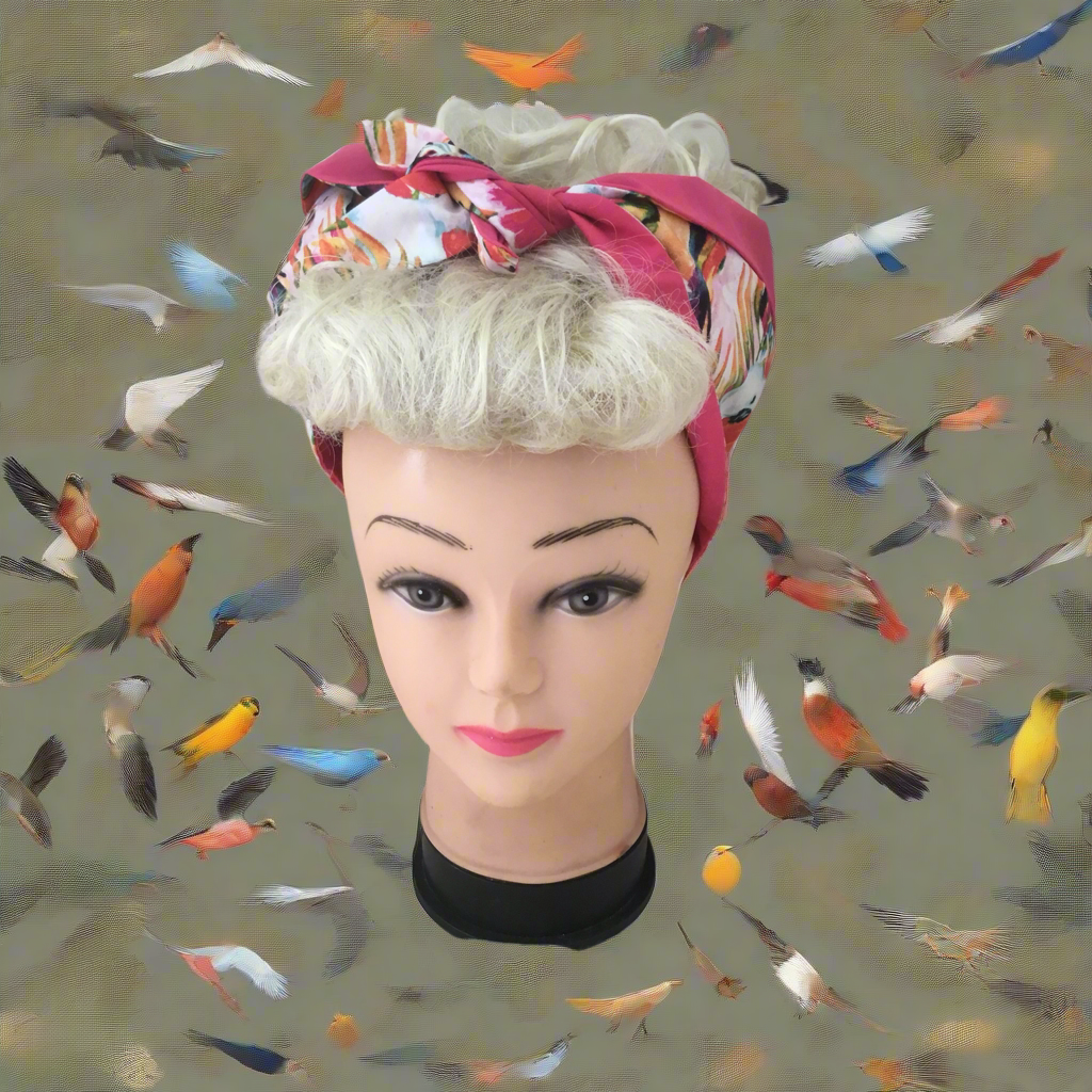 TROPICAL BIRDS - vintage inspired do-rags