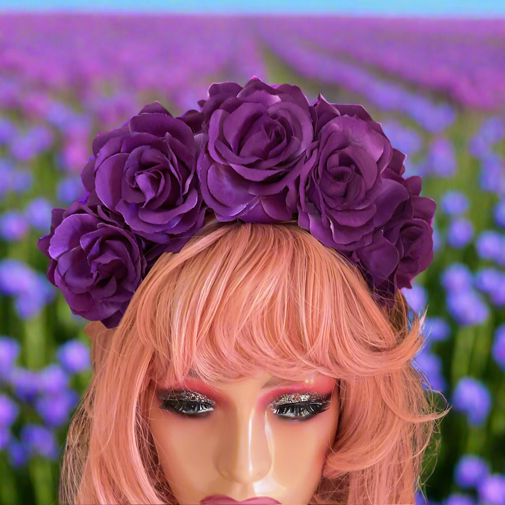 FRIDA - rose flowercrown - Purple