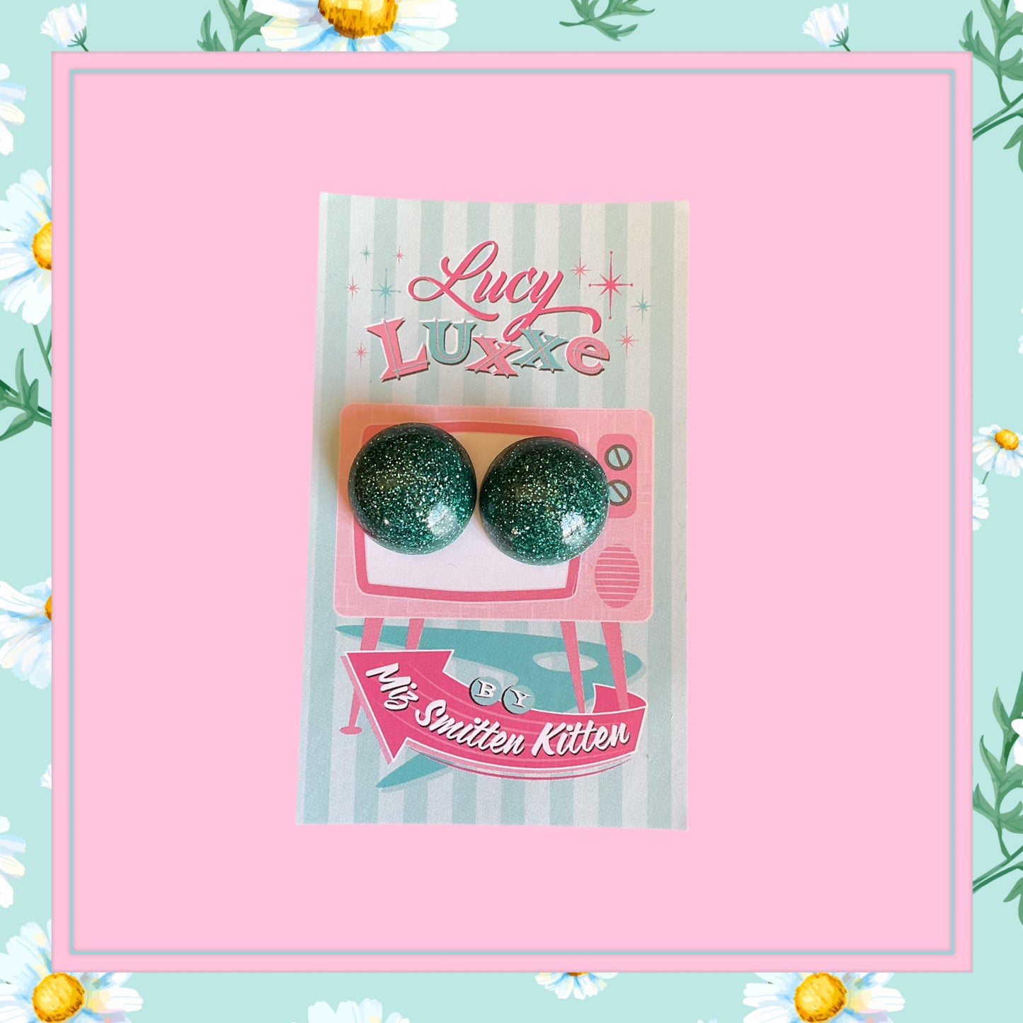 DORIS - resin dome earrings - various colours