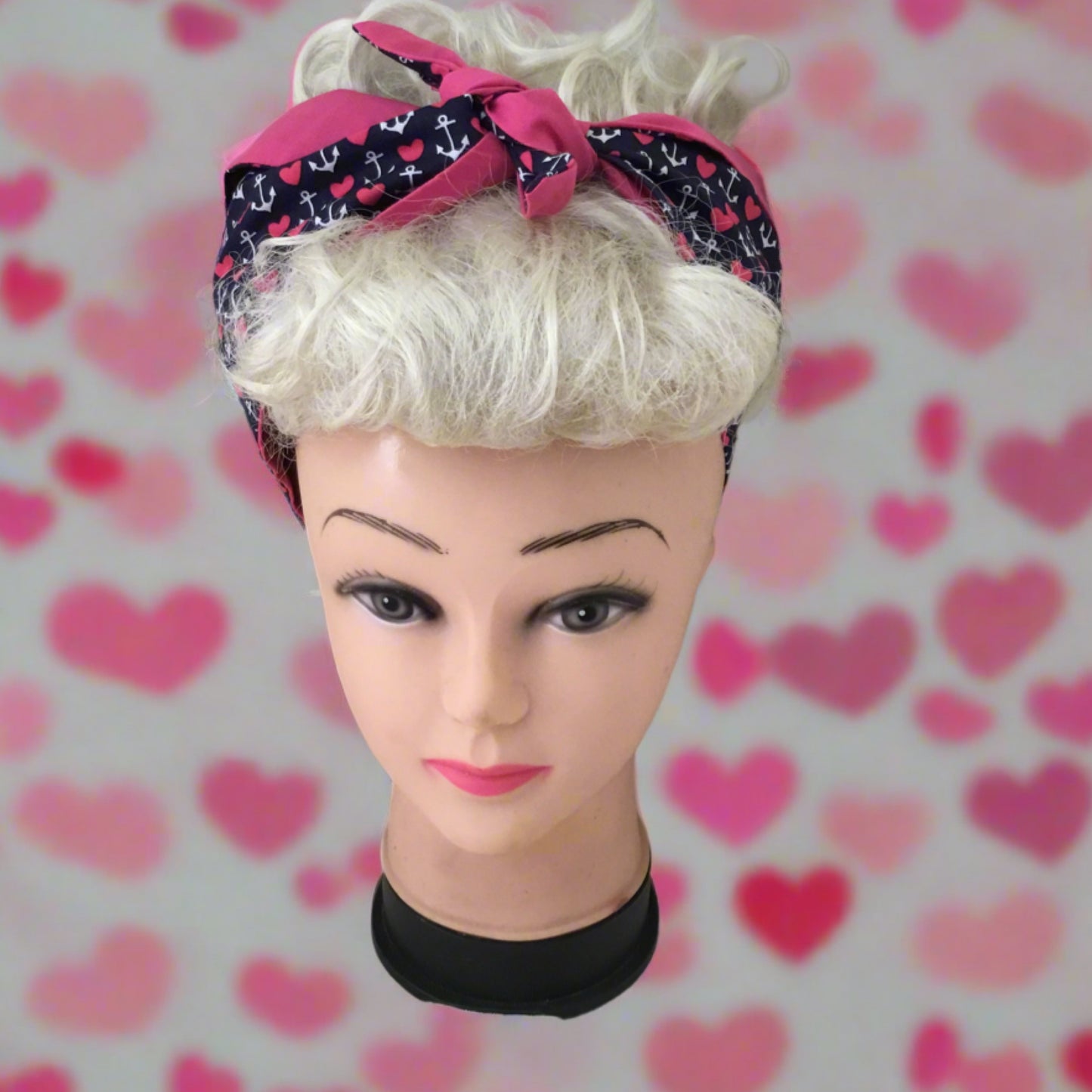 ANCHOR / HEART - vintage inspired do-rag