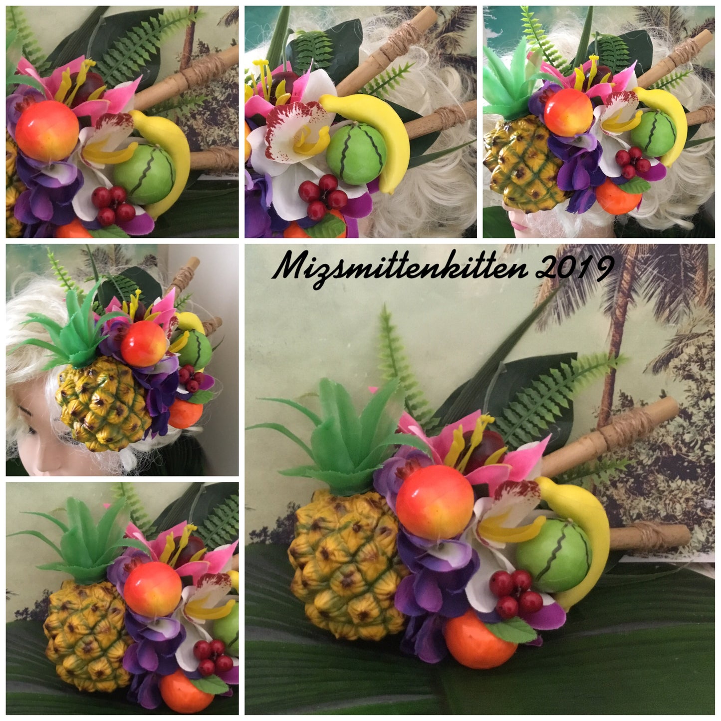 JOSEPHINE - large tropical hairflower cluster with bamboo