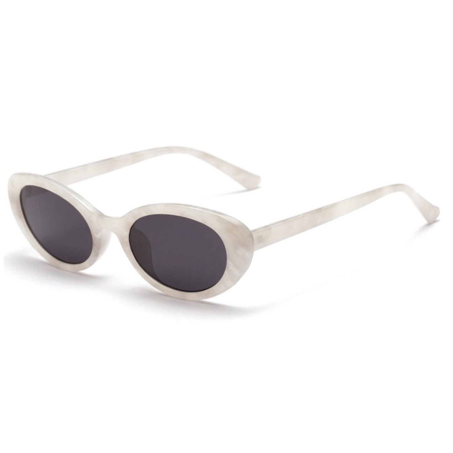 Oval frame fakelite vintage inspired sunglasses
