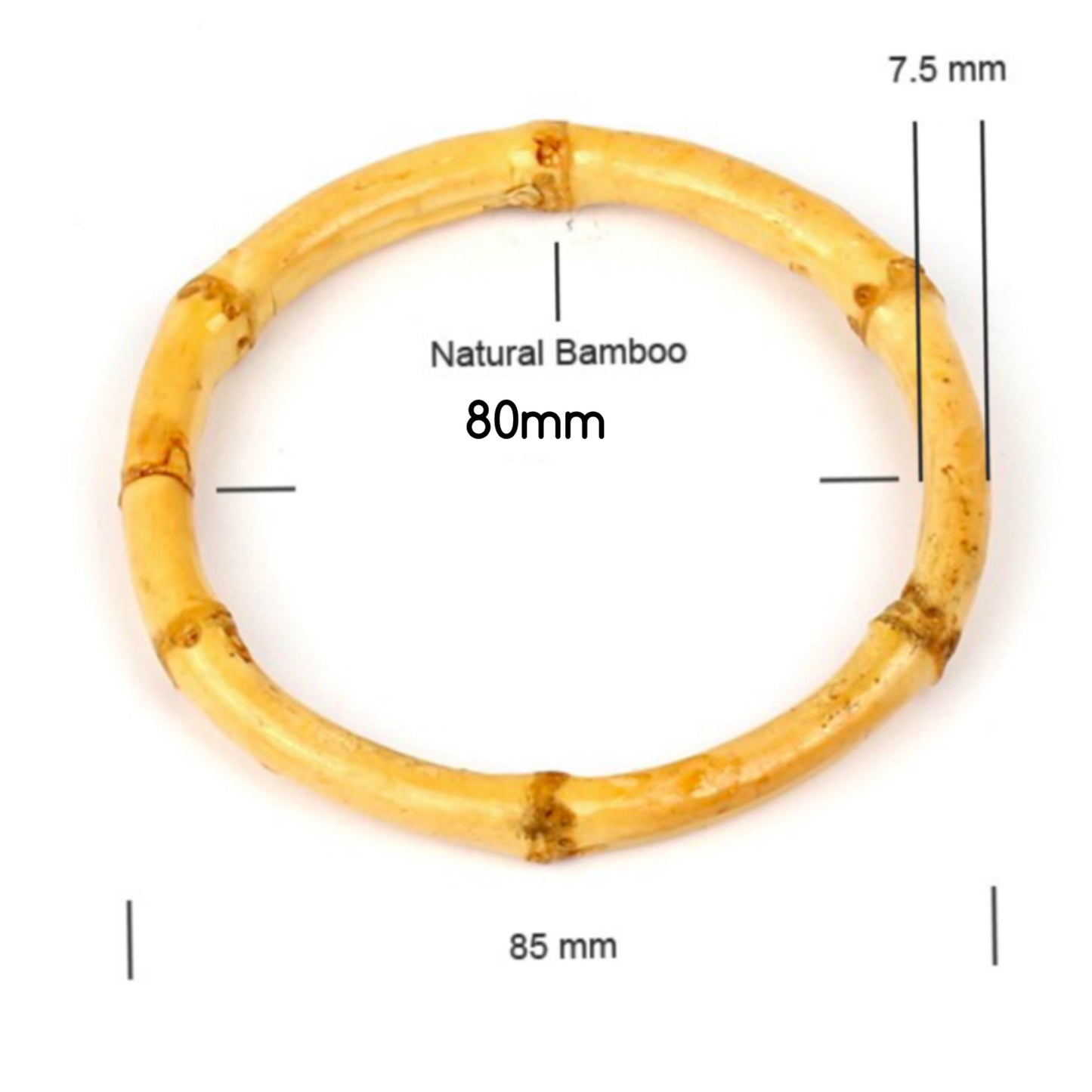 PLUS SIZE - Bamboo bangles - natural