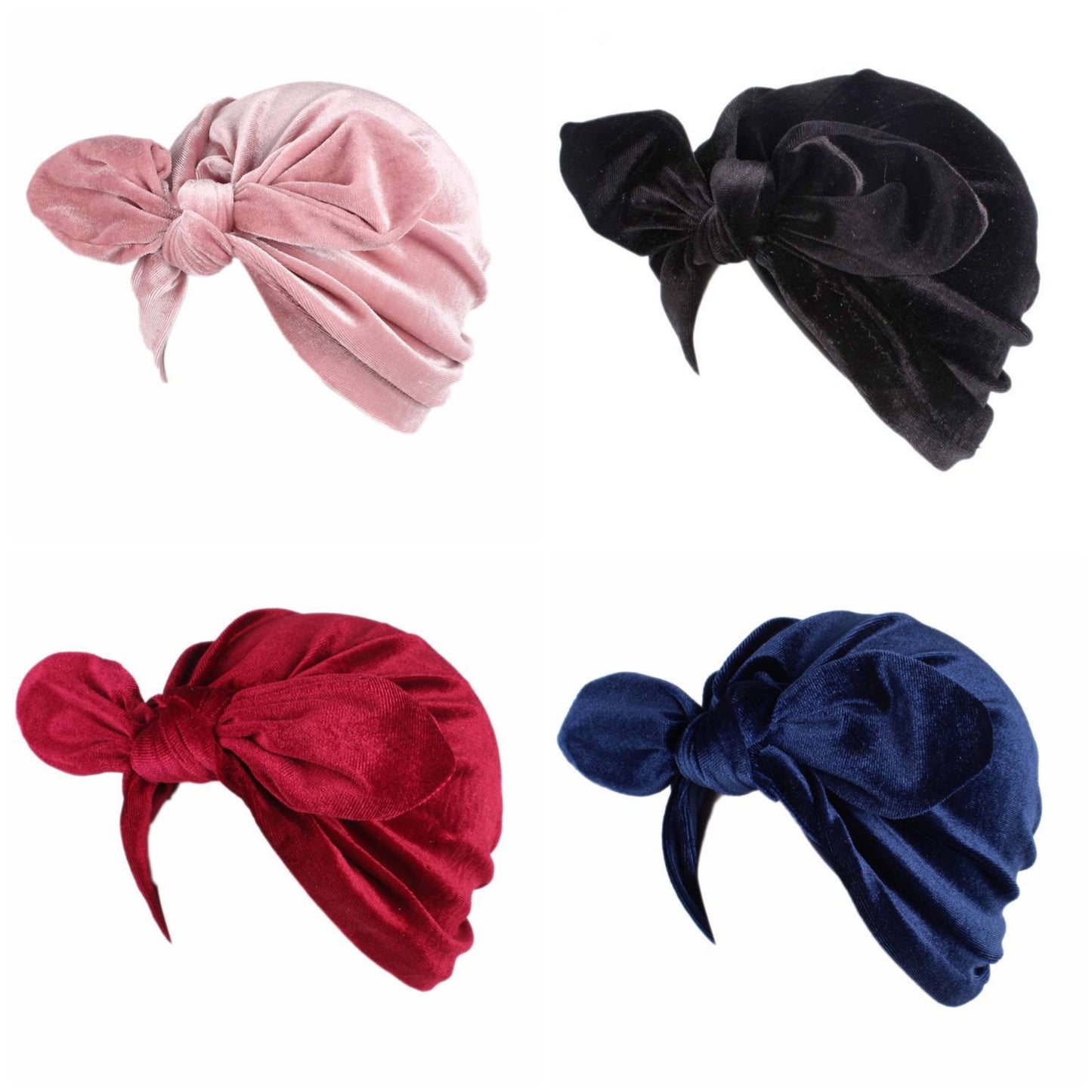 MISS BELLE’S vintage style velvet turbans - variety of colours