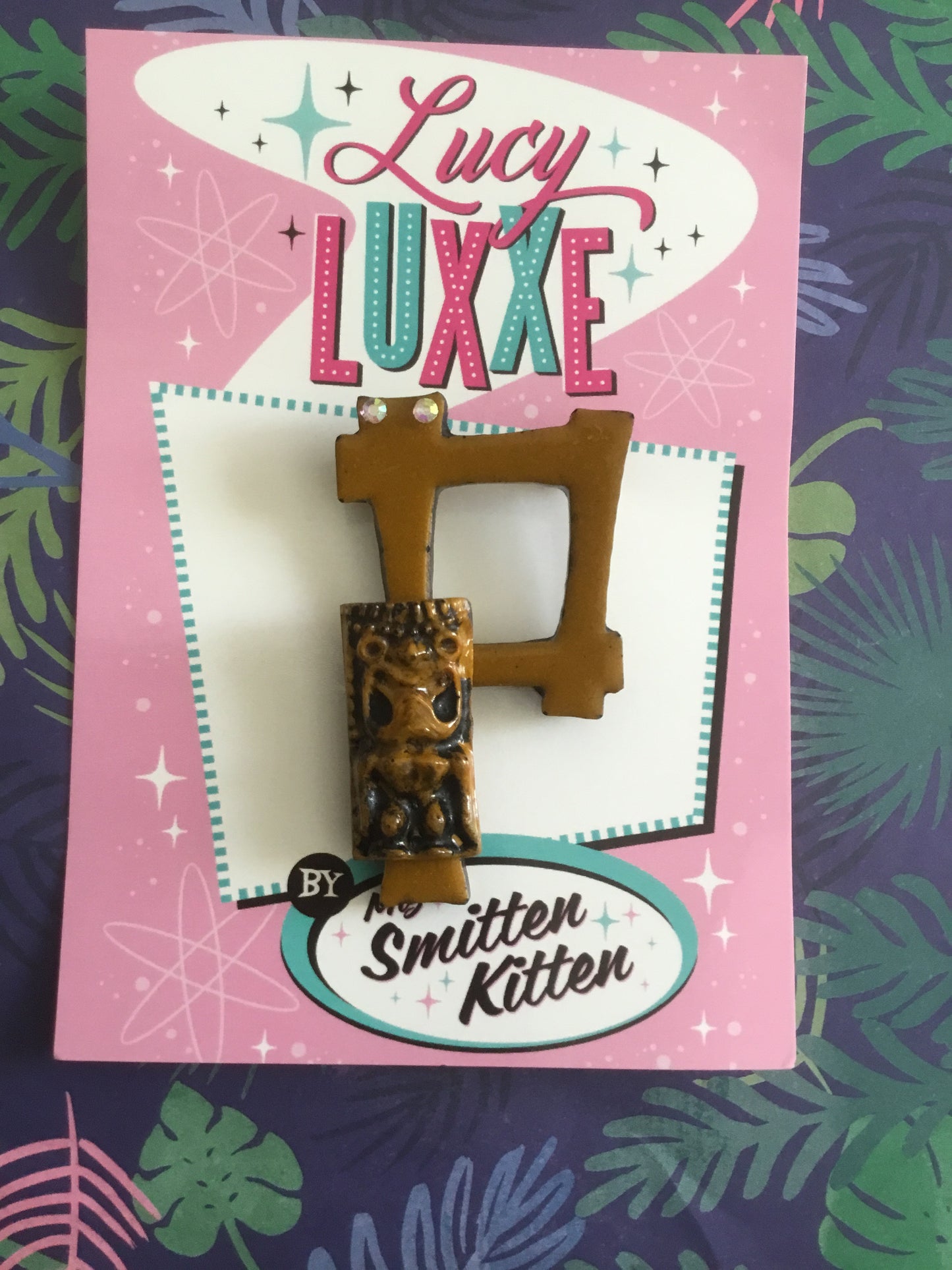 P - TIKI initial brooch exclusive design
