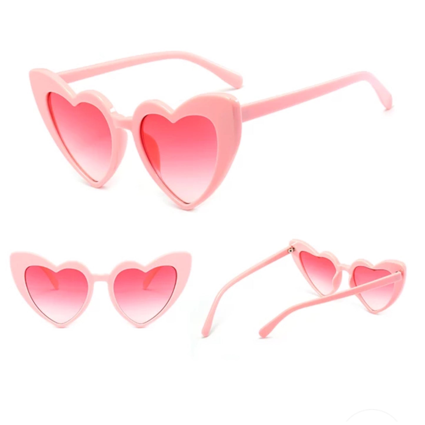 HEART sunglasses - PINK / Pink lens 400UV