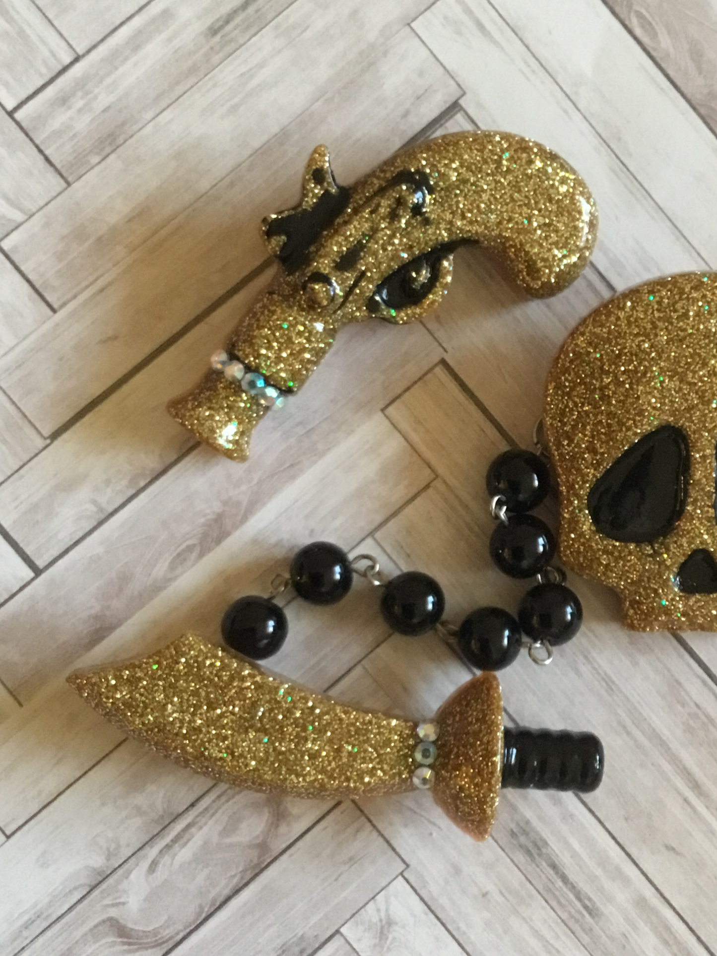 THE PIRATE LIFE - triple bespoke brooch set