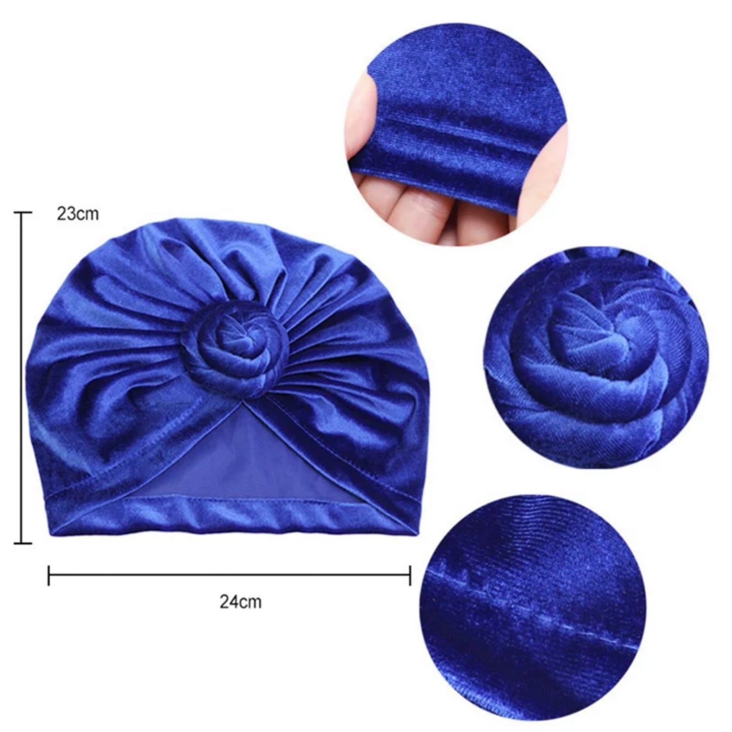 VIVIENNE - beautiful velvet knot tie turbans