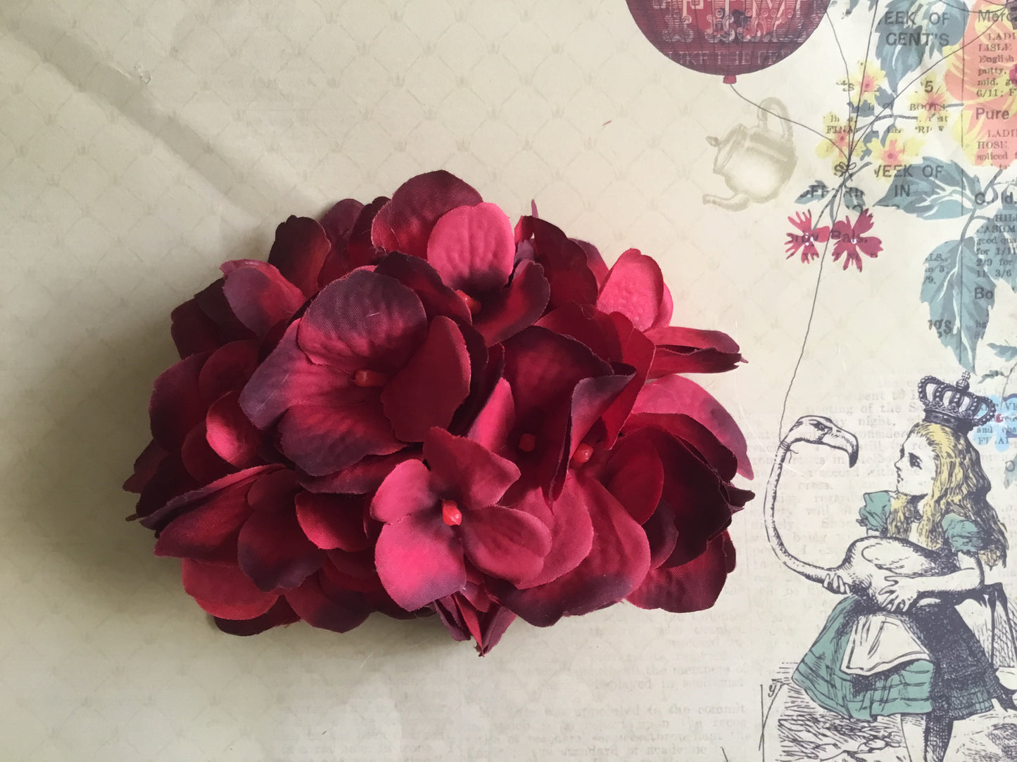 HELENA - hydrangea hairflower - Red
