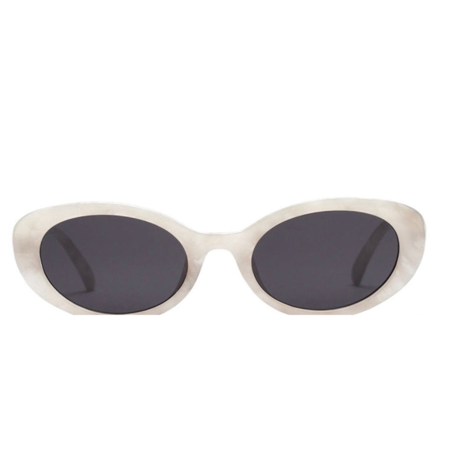 Oval frame fakelite vintage inspired sunglasses