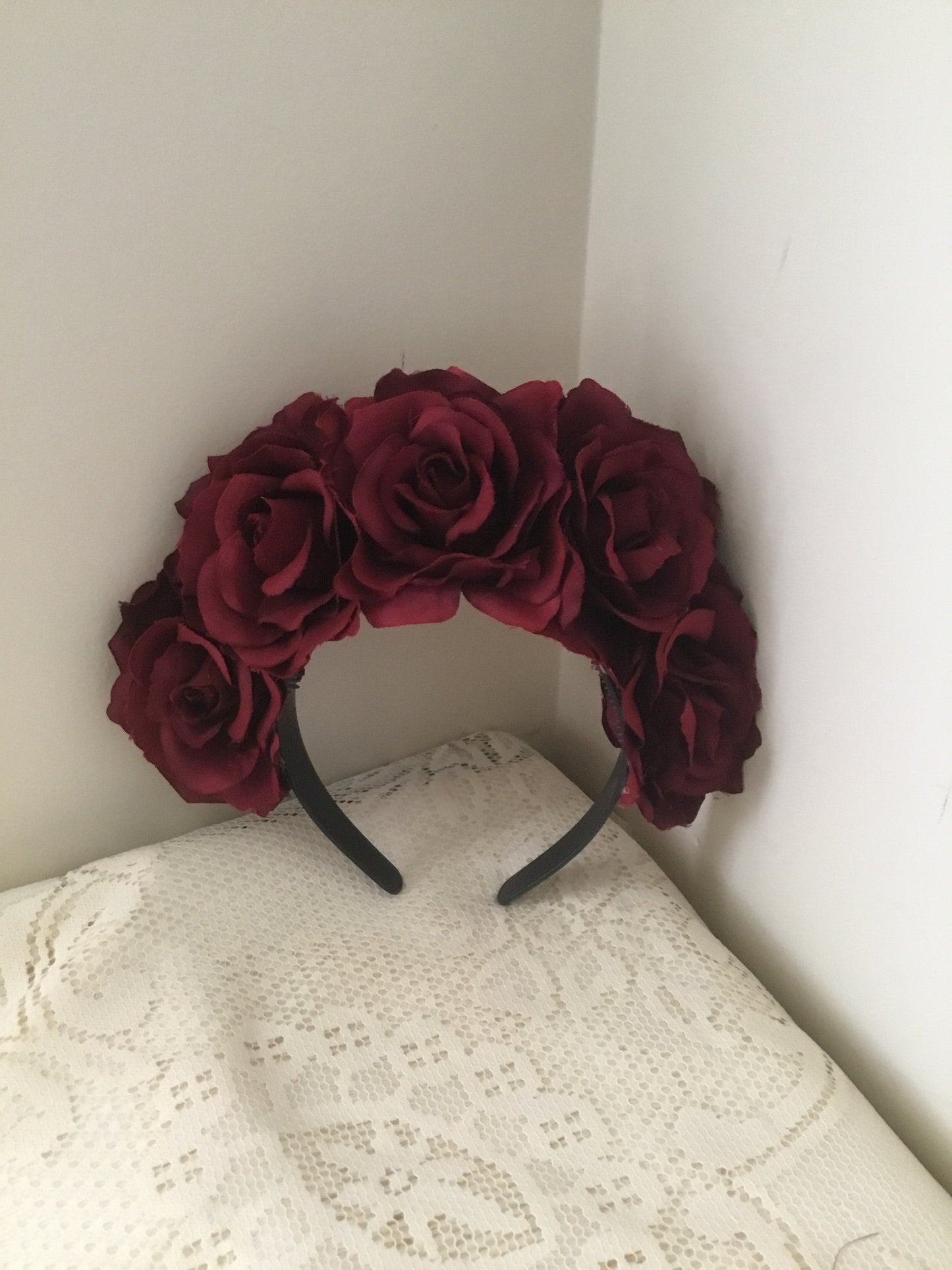 FRIDA - rose flowercrown - Claret