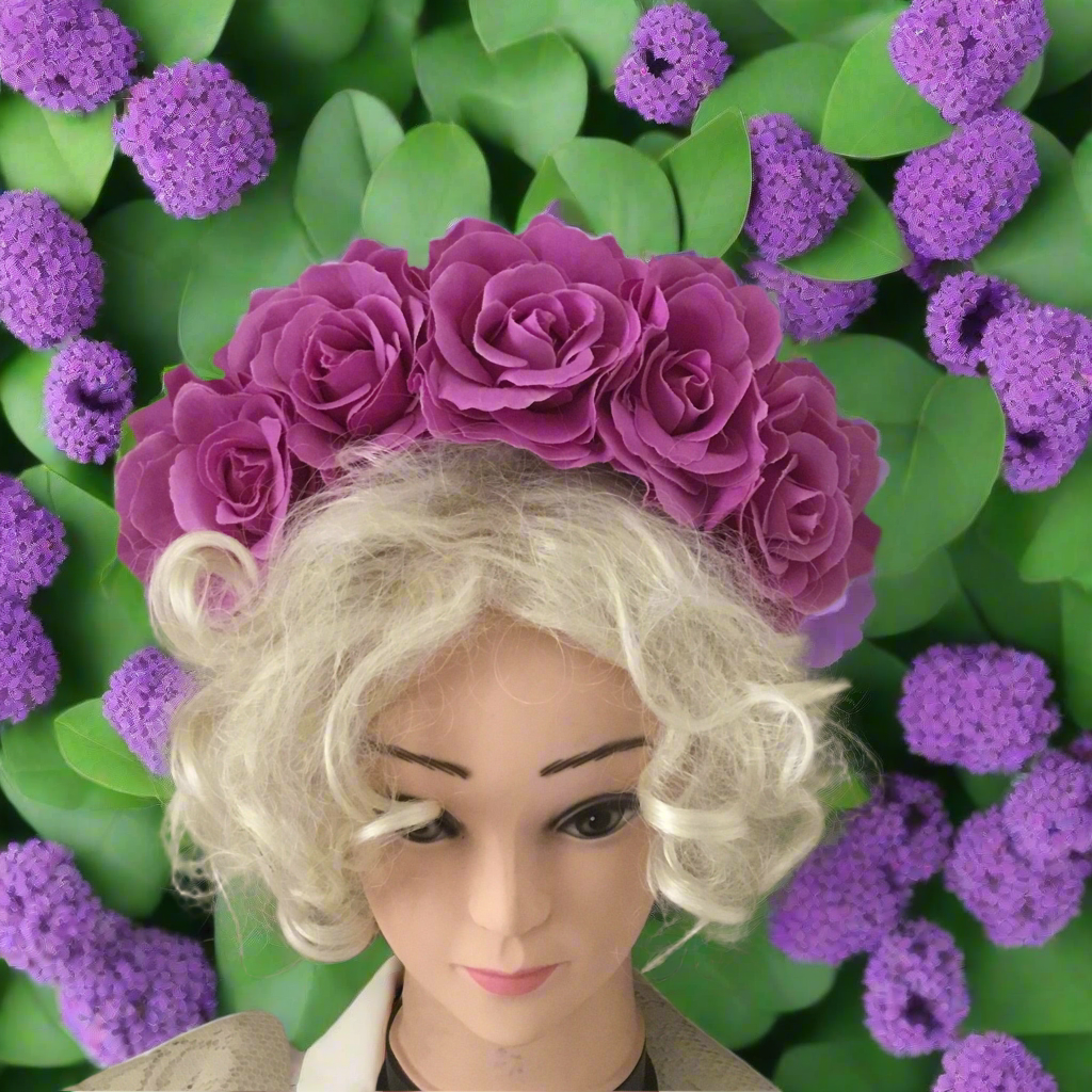 FRIDA - rose flowercrown  - Fuchsia