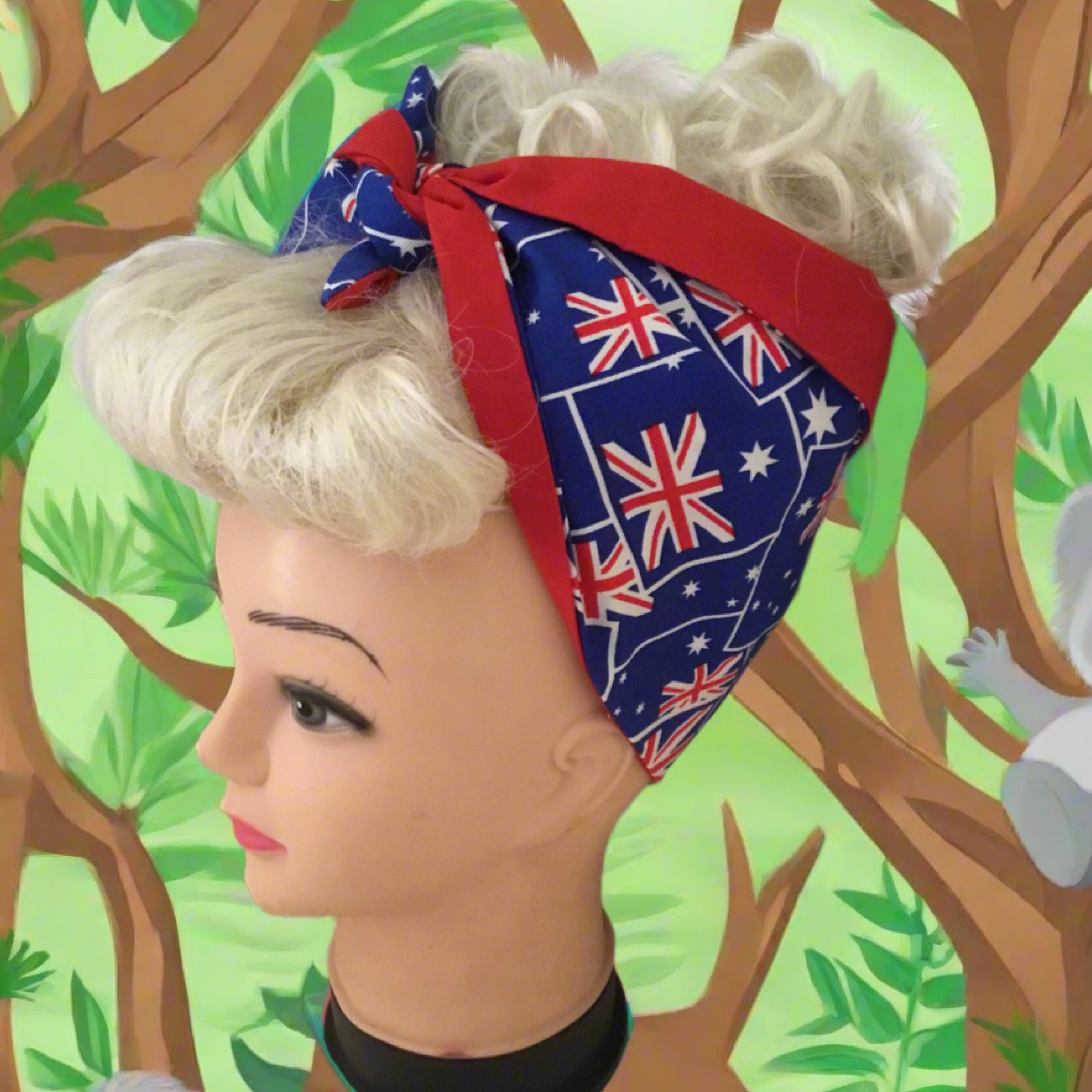 AUSTRALIAN FLAG - vintage inspired do-rag – mizsmittenkitten