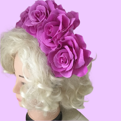 FRIDA - rose flowercrown  - Fuchsia