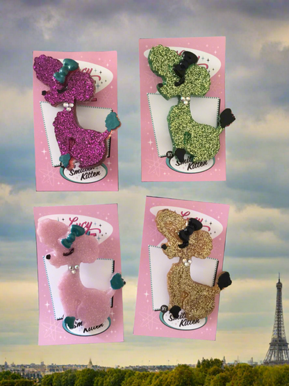 PENNY the poodle brooch - large - various colours