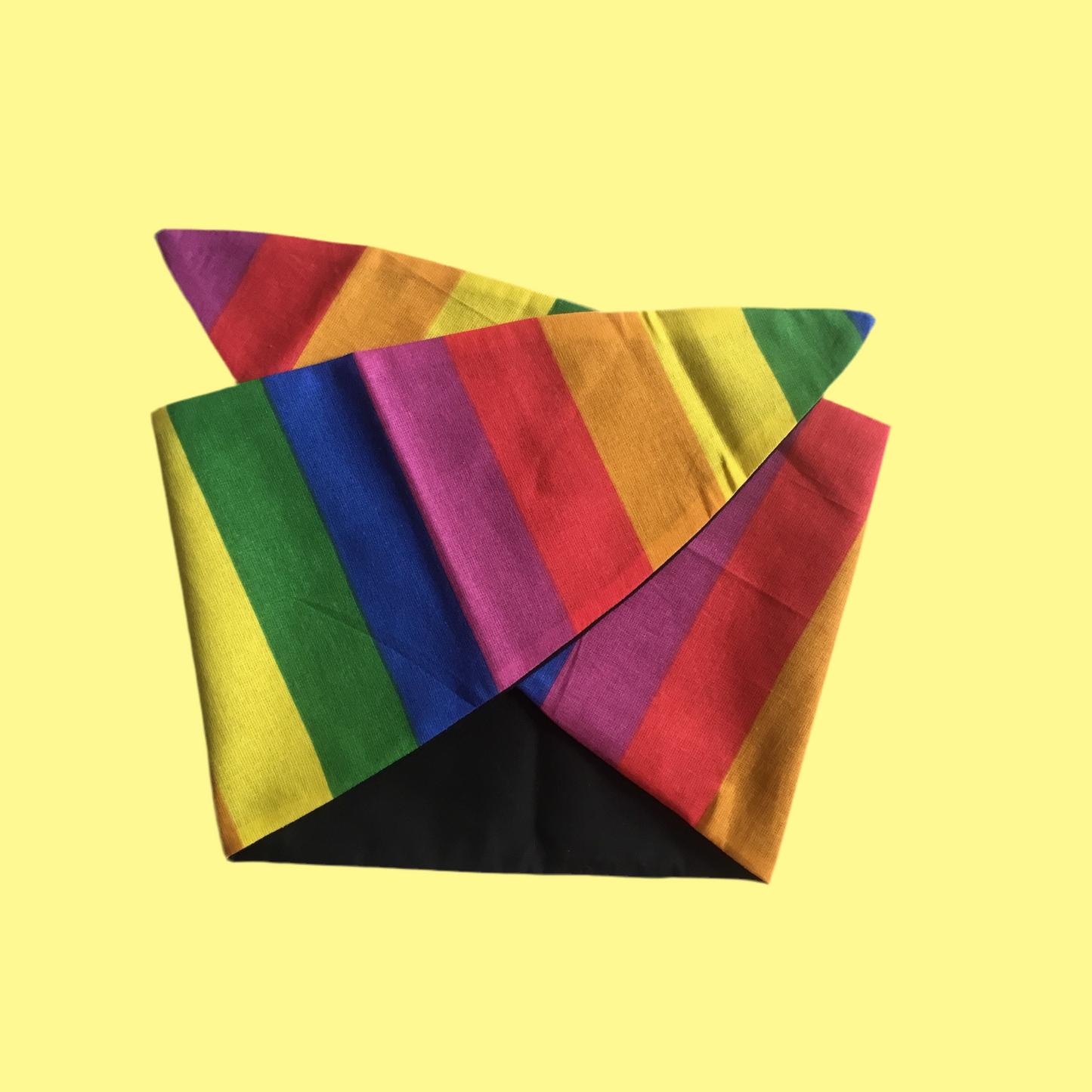 RAINBOW wide stripe - Vintage inspired do-rag  🌈  - pride