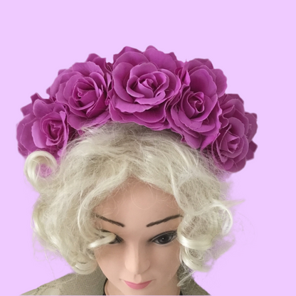 FRIDA - rose flowercrown  - Fuchsia