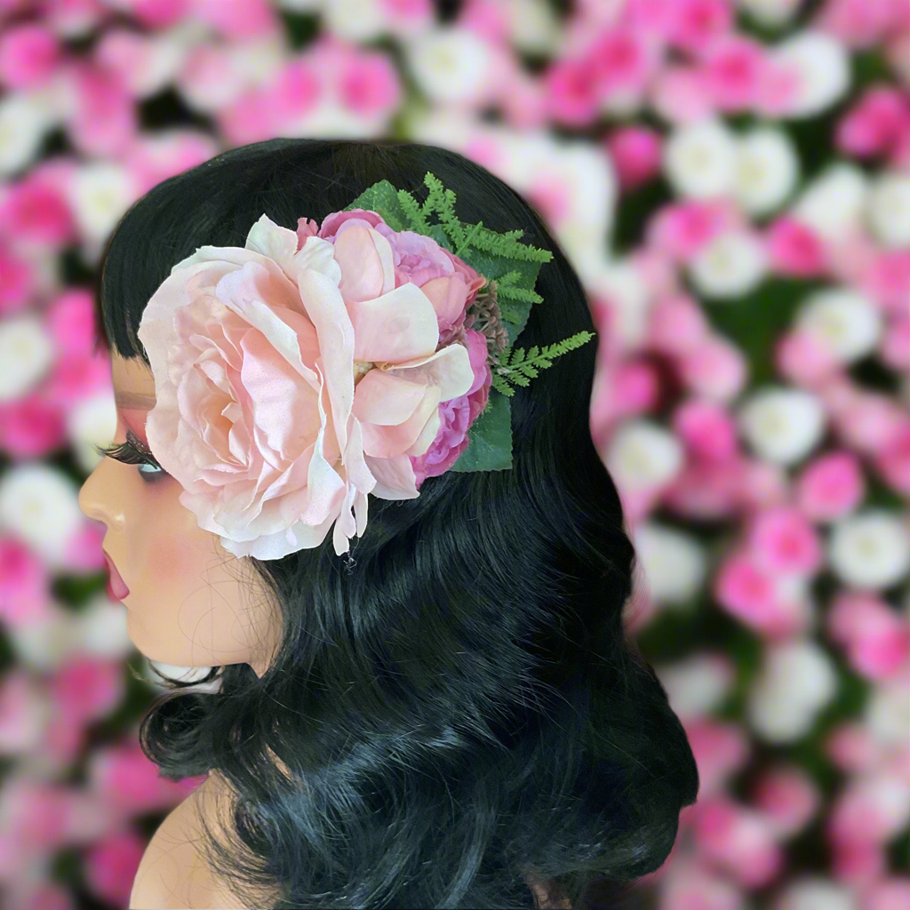 SECONDS - MANDY - hair flower cluster - shades of pink