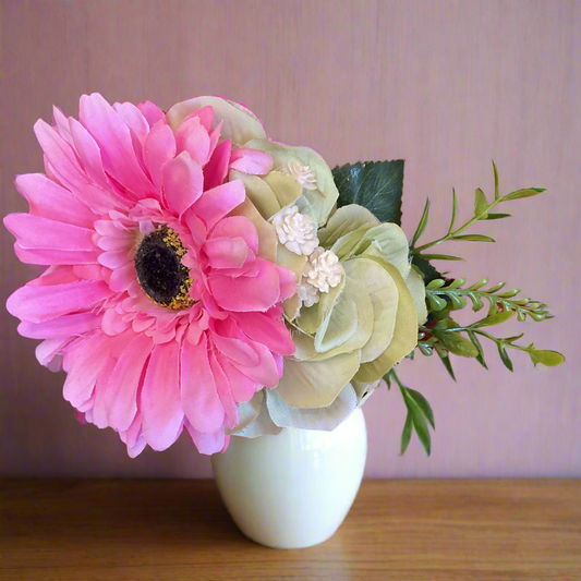 SECONDS- PAMELA - Large flower cluster - pink &  green