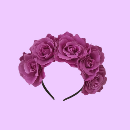 FRIDA - rose flowercrown  - Fuchsia