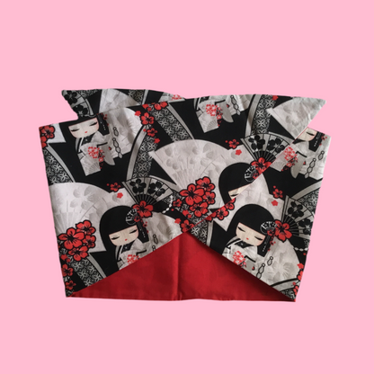 JAPANESE DOLL - vintage inspired do-rag - black